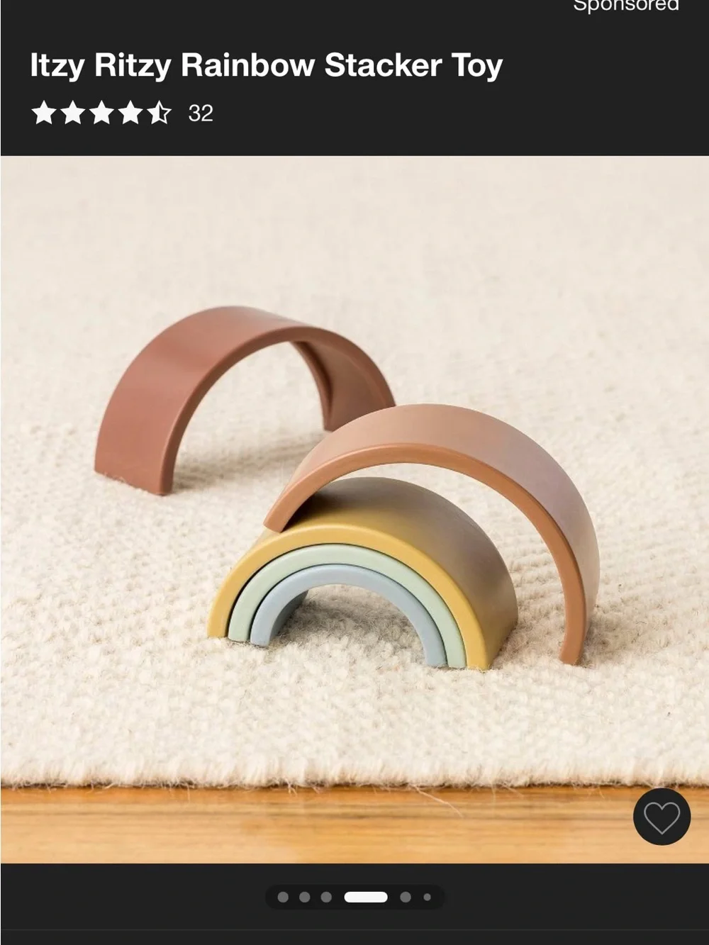 Itzy Ritzy Pastel Rainbow Stacker Toy